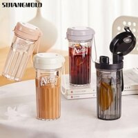 Cốc uống nước SIJIANGGMLD, Dây nâng Chai lắc Whey Protein trong suốt, Nhựa cầm tay kín chống rò rỉ 380ML Cà phê Đồ uống