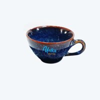 Cốc uống nước trà có quai xanh hoả biến 7x4cm - Tách uống nước chè xanh hoa biến - Ly uốc nước trà - Chén không đĩa