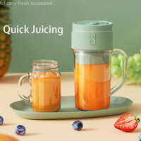 Cốc Xay Sinh Tố Mini Cầm Tay, Máy Xay Sinh Tố Sạc Pin Tích Điện Kèm Ống Hút