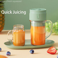 Cốc Xay Sinh Tố Mini Cầm Tay, Máy Xay Sinh Tố Sạc Pin Tích Điện Kèm Ống Hút