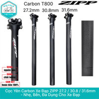 Cọc Yên Carbon Xe Đạp ZIPP 27.2 / 30.8 / 31.6mm 3K Mù - Nhẹ, Bền, Đa Dụng Cho Xe Đạp