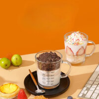 Cốc yến mạch qua đêm đẹp mắt, ly thủy tinh ăn sáng với sữa chua, ly salad có nắp đậy kín và kèm thìa