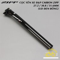 Cọc yên xe đạp Carbon ZIPP 27.2 / 30.8 / 31.6mm (Cong - UD Đen Bóng)