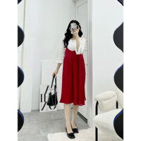 Coca shop- Set đầm yếm bầu voan ren V207