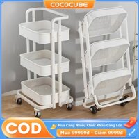 COCO Kệ Bỉm Sữa Gấp Gọn 3 Tầng Đa Năng Kệ Tiện Lợi Kiểu Hàn Quốc, Chất Liệu Thép Carbon Cao Cấp