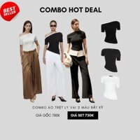 COCO SIN - Áo Kiểu Nữ Lệch Vai Thun Bestseller