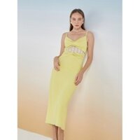 COCO SIN - Đầm 2 Dây Gân Xanh Phối Ren