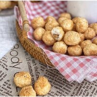Coconut ball KETO 250g - Bánh quy dừa nhân hạnh nhân - Bánh ăn vặt ăn kiêng, giảm cân KHÔNG TINH BỘT