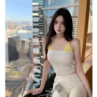 Cocorygirl Quần áo nữ Hàn Quốc Áo vest dệt kim gợi cảm sành điệu