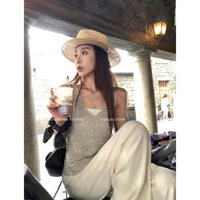 Cocorygirl Quần áo nữ Hàn Quốc Áo vest dáng rộng thời trang không tay