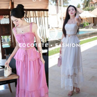 COCOTETE - SET VÁY MAXI ĐŨI PHỐI REN XINH YÊU TRẺ TRUNG