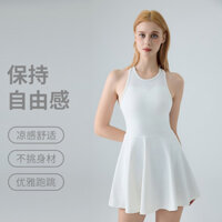 [Cod 4 Màu] Miss Lily Mùa Hè Mới Cảm Giác Khỏa Thân Đầm Pickleball Thoáng Khí Quần Vợt Cầu Lông Chống Phơi Sáng Có Miếng Lót Áo Ngực