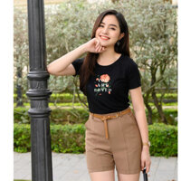 （COD） Áo phông nữ form vừa in hình hoa - Áo thun nữ chất thun cotton - Loza G0174