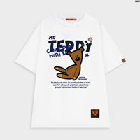 【COD】 Áo phông tay lỡ HY KOREA Mr.Bean Teddy 1463 form rộng unisex