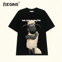 [COD] Áo thun BEHINS Cừu shaun phông unisex nam nữ form rộng cổ tròn ulzzang SHAUN