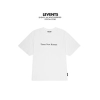 【COD】 Áo thun Boxy Levents Time New Roman/ White