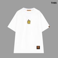 【COD】 Áo thun HY KOREA form rộng logo thêu Vịt vàng 95 tay lỡ nam nữ