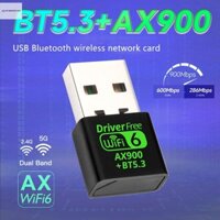 Cod AX900 WiFi 6 USB 5.3 Adapter 2in1 Dongle Băng tần kép 2.4G & 5GHz USB WiFi Mạng không dây Bộ thu Wlan MIỄN PHÍ mới