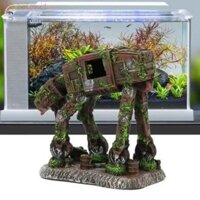 [Cod] Bể cá Robot cho chó, Đồ trang trí hình con chó Robot Autobot thân thiện với môi trường, Tượng thú cưng Máy giả cao bằng nhựa Máy trang trí chó theo chủ đề