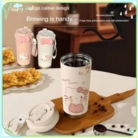 【COD】 Cốc giữ nhiệt Hello Kitty dễ thương 500ml Cốc cà phê cách nhiệt bằng ống hút lạnh dung tích lớn bằng thép không gỉ 316 【Lmlife】
