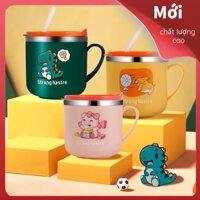 [COD] Cốc Uống Nước Inox  Ống Rơm Dày 2 Lớp Giữ Nhiệt Cho Bé Uống Nước Cốc Ống Rơm có nắp chống tràn 250ml, có tay cầ