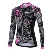 [Cod] Còn hàng 2022 Bộ đồ đi xe đạp dài tay ngụy trang màu hồng màu đen dành cho nữ mùa xuân Bộ đồ đi xe thoáng khí ngoài trời Bộ đồ đi xe đạp có dây kéo