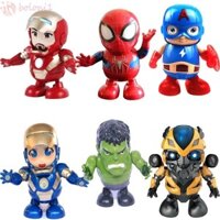 [Cod] Dance Super Robot Sing Dance Spider-Man Đồ chơi mô hình đặc biệt có đèn LED Robot điện Đồ chơi Iron Man Hình