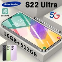 [Cod] điện thoại Di Động Giá rẻ bản S22 Ultra+ 6.8 inch Máy ảnh HD 8+128 GB Thẻ SIM đôi Pin Android smartphone
