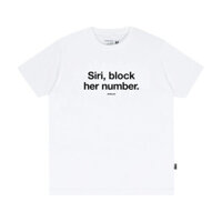 【COD】 Dobujack Áo thun Siri White Áo Phông