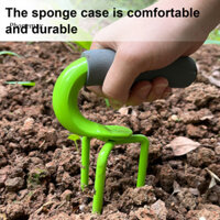 Cod  Dụng cụ trồng trọt xoắn trong vườn Máy xới đất nhỏ gọn Máy xới cầm tay bằng thép lắp ráp dễ dàng để làm vườn Dụng cụ trồng trọt xoắn thủ công để sục khí trên bãi cỏ và làm cho đất Đông Nam