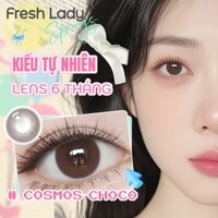 [COD] Fresh Lady 0-8 độ Kính áp tròng Cosmos Brown Choco Grey màu xám hạn sử dụng 6 tháng 14.0mm màu xám thờ