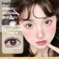 [COD] Fresh Lady 0-8 độ Kính áp tròng Starshine màu xám màu nâu 14,2mm hạn sử dụng 6 tháng Lens