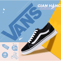 COD Giày Sneaker _Vans _Vault Old Skool Đen. Giày _Vans đen sọc trắng Full Box