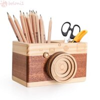 [Cod] Hộp Đựng Bút Bằng Gỗ Đa Năng Sử Dụng Quà Tặng Văn Phòng Đồ Dùng Học Tập Thủ Công Máy Ảnh Sáng Tạo Dụng Cụ Trang Điểm Hai Lớp