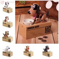 [Cod] Hộp đựng tiền xu ăn trộm chó tự động, Hộp đựng tiền điện tử dễ thương dung tích lớn, Hộp đựng tiền xu vị trí ngồi chống rơi hoạt hình Trang trí nhà cửa
