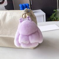 [Cod] Móc khóa chú thỏ lông tơ, Móc khóa lông thỏ hình động vật hoạt hình mũm mĩm, Túi trang trí chìa khóa ô tô mềm mại Trang trí túi lông đồ chơi sang trọng Trang trí ba lô