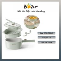 COD  Nồi lẩu điện mini đa năng 3L Bear DRG-E30N2 (kèm khay hấp) -1000W- Lớp phủ gốm chống dính-Rất nhiều chức năng