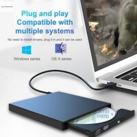Cod USB 2.0 Ngoài CD DVD Ổ Đĩa Ghi CD-RW Đầu Ghi Đầu Đọc Đầu Đọc Ổ Đĩa Quang Cho Mac Laptop PC Đầu Ghi DVD DVD Portatil Mới