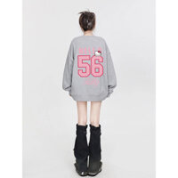 COD✅ (Vận chuyển 24 giờ)TR Áo Khoác Hello Kitty nữ mùa đông Xám form rộng áo sweater cute local brand