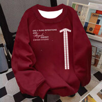 COD✅ (Vận chuyển 24 giờ)TR Áo sweater nữ đỏ nơ mùa đông áo nỉ dài tay hàn quốc