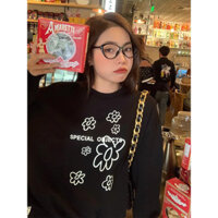 COD✅ (Vận chuyển 24 giờ)TR Áo nỉ nữ hoa local brand áo khoác cloak