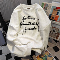 COD✅ (Vận chuyển 24 giờ)TR Áo sweater nữ xám tiêu mùa đông áo nỉ dài tay hàn quốc