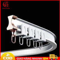 【🔥COD/12H】Rèm đường ray Thanh treo rèm dán tường Thanh treo rèm cong linh hoạt Thanh treo rèm trần DIY