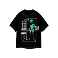 【COD】Áo thun in hình alien unisex nam nữ cotton cao cấp phong cách retro y2k màu đen trắng THS221123_11