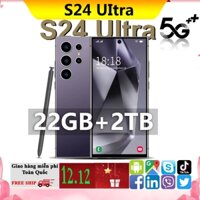 [COD]S24 Ultra Hoàn Toàn Mới Nguyên Bản 22GB + 2TB 7.3 Inch HD Điện Thoại Thông Minh Màn Hình Hai SIM Android 13.0