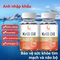【COD】Sản xuất tại Anh Viên uống dầu nhuyễn thể hỗ trợ sức khoẻ tim mạch chậm lão hoá Krill Oil Omega-3-30 viên