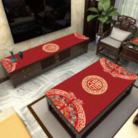 Coffee table ,TV cabinet ,combination tablecloth ,New Year's festive red coffee mat ,living room ,household waterproof ,