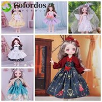Cofordos 1 / 6 Búp bê Bjd, Đôi mắt hồng Nhiều khớp di chuyển được Búp bê 30cm có quần áo, Bộ đồ chơi khớp hình cầu Phong cách công chúa thời trang Búp bê bản lề mô phỏng 3D bằng nhựa Quà tặng trẻ em
