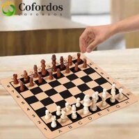 Cofordos Cờ vua quốc tế bằng gỗ nguyên khối, Bộ trò chơi cờ vua giáo dục có thể gập lại, Bộ cờ vua tiêu chuẩn giải trí Bộ cờ vua quốc tế di động