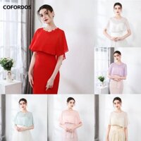 Cofordos Khăn choàng phù dâu, Phụ kiện váy voan Khăn choàng che mặt, Thời trang che phủ lưới Khăn choàng mỏng màu trơn cho nữ
